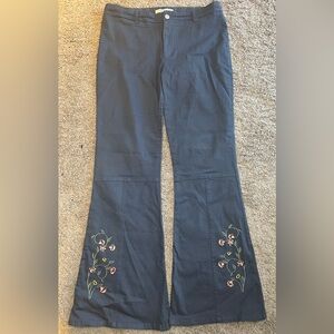 Embroidered Flare Pants